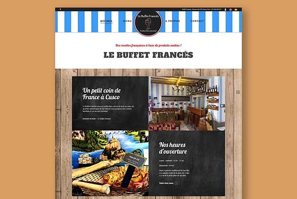 Restaurant Buffet Francés – Création d’un site internet multilingue et Référencement
