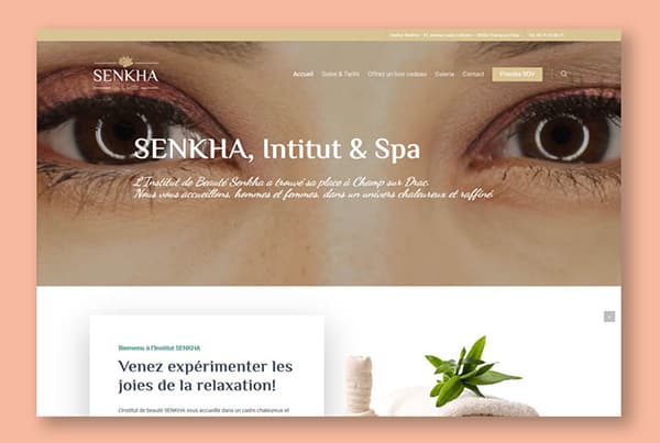 Institut de beauté Senkha – Création de site Internet + logo
